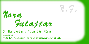 nora fulajtar business card
