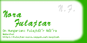 nora fulajtar business card